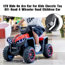 12V Ride On Atv Car For Kids Electric Toy Off-Road 4 Wheeler Quad Children Car,