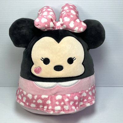 Disney Squishmallow Minnie Mouse Plush 10'' Pink Skirt & Hearts