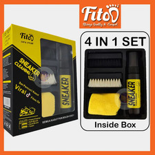 Shoe Cleaner Kit 3-in-1 Foam, Brush Cloth Sneaker Cleaning Value Set
