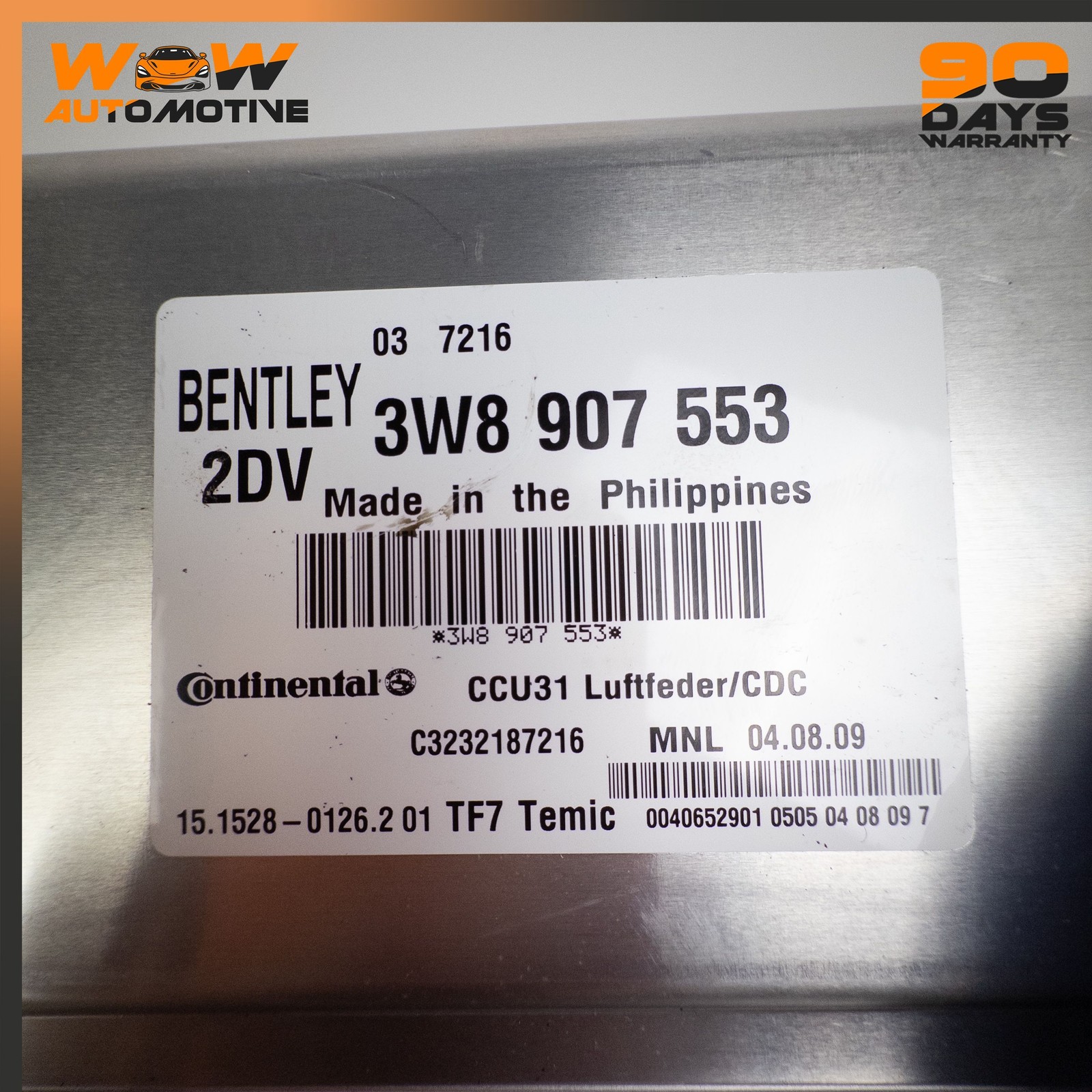 10-13 BENTLEY CONTINENTAL SUPERSPORTS AIR SUSPENSION CONTROL MODULE UNIT OEM