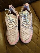 Nike Pink Mesh Girls' Sneakers, Breathable Comfort, Lace Up, Size 3.5Y