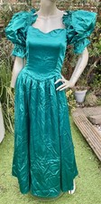 Vintage Green Glossy Bridesmaid Dress Theatre Victorian Hen Party S