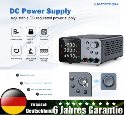 Labornetzteil 0-30/60/120V 5/10A DC Regelbar Netzgerät Einstellbare Schaltneil - Bild 1 von 4