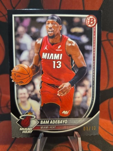 2025-26 Topps Bowman Basketball Bam Adebayo Black 1/10 🔥 #89 First On Print!
