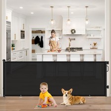 Cideny 96" Retractable Baby Gate Long Mesh for Garage Deck Porch