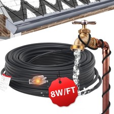 HEATIT 8JHSF1 75ft Roof Gutter De-icing Heat Tape Cable, ETL Certified 10ft Pl
