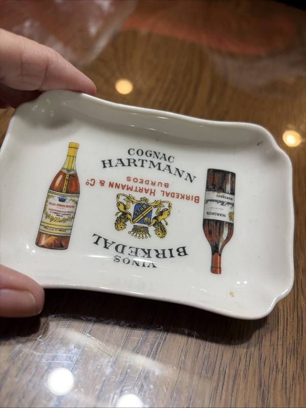 Rare Vintage Vinos Birkedal Cognac Hartmann Haviland Limoge Liquor Tid Bit Tray