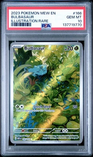 [PSA 10] Bulbasaur Illustration Rare 166/165 SV Pokemon 151 2023 English