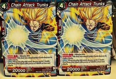 (Set Of 2) Dragon Ball Super CCG Card Game - Chain Attack Trunks (SD2-05 ST)