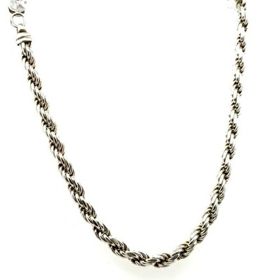 18  x 5.5mm .925 Sterling Silver Twisted Rope Chain, 45.8g