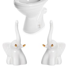 2 Pcs Toilet Bolt Caps, Ceramic Toilet Bolt Covers Decorative Cute Animals Ho...