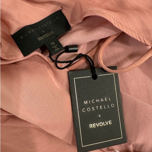 Michael Costello x REVOLVE NWT Braxton Pink Satin Maxi Dress size XS - Picture 4 of 5
