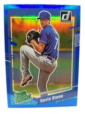 2023 Panini Donruss Gavin Stone #43 Rated Rookie Blue Holo Los Angeles Dodgers