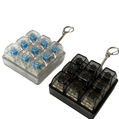 4Key Mechanical Keyboard Axis Tester LED Keyboard Key Toy Stress Relief Keychain
