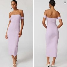 NWT Urban Outfitters Spencer Off The Shoulder Midi Dress Lavender - Small