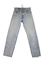 VINTAGE Levi 506 Orange Tab Jeans Size 30x30 Blue Denim Tapered Leg DESTROYED 