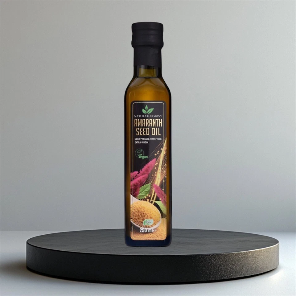 Amaranth Oil 250ml pure Cold Pressed Natural Oil for Cooking, vegan, unrefined - Image 2 of 4
