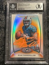 2012 Topps Platinum - Ryan Tannehill AUTOGRAPHED ROOKIE CARD - Orange Refractor. rookie card picture