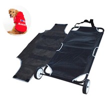 Foldable Animal Pet Transport Stretcher Emergency Recovery 200lb Max with Wheels