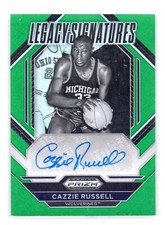 2023 Prizm Draft Picks #LS-CZR Cazzie Russell Legacy Signatures Green Prizm -