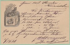 Entier postal repiqué 1906 / Hoffmann's Stärke + Chat / Luzern