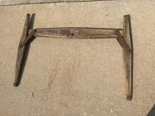Antique Primitive Wood Double Tree Iron Country Decor Western 2-Horse Hitch
