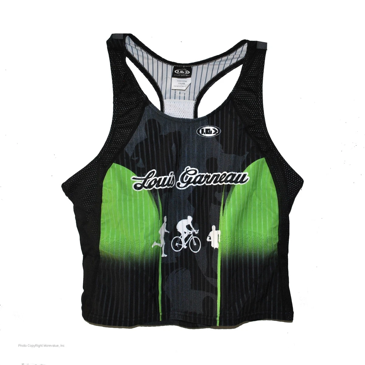 Maillot Cycliste Louis Garneau TEAM EUROPCAR - Vert - Taille L - Made In USA - Très Bon état