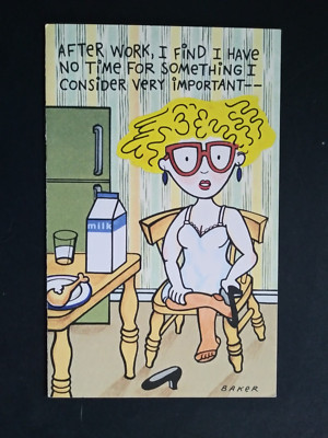 Vintage 1988 Greeting Card After Work I Find I Have No Time I Consider Important