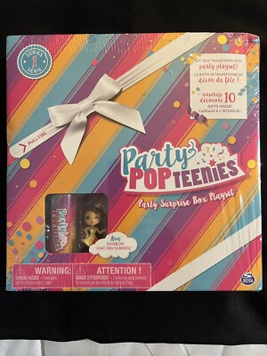 Party Popteenies Rainbow Unicorn Surprise Box Playset Mini Doll Ava Brand New