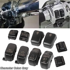 Handle Bar Control Switch Housing Caps Fit For Harley Touring FLHTCU FLHTK 96-13