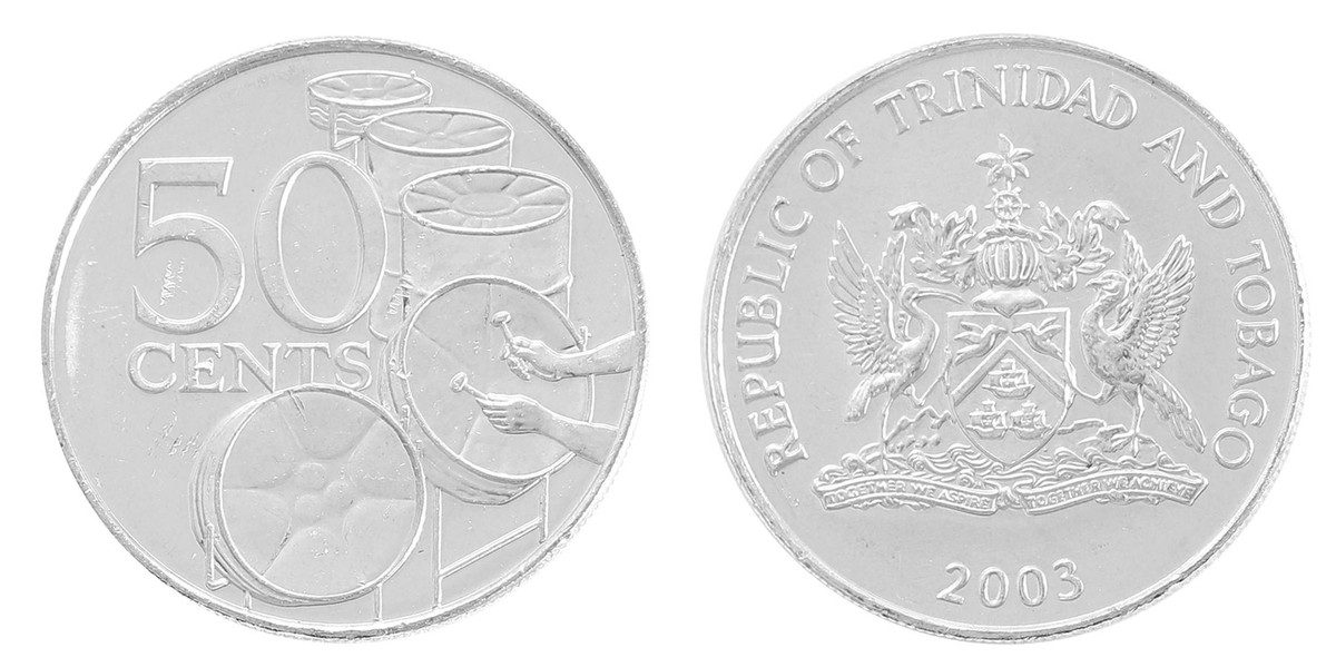 Trinidad & Tobago 1-50 Cents 5 Pieces Set, 2012, KM #29-33