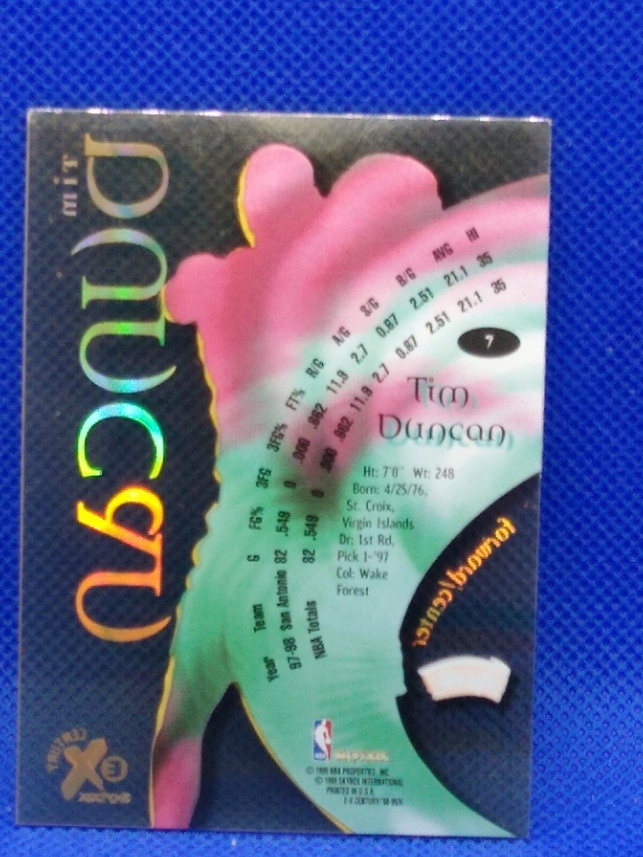 Tim Duncan 1998-99 Skybox E-X CENTURY #7 | eBay