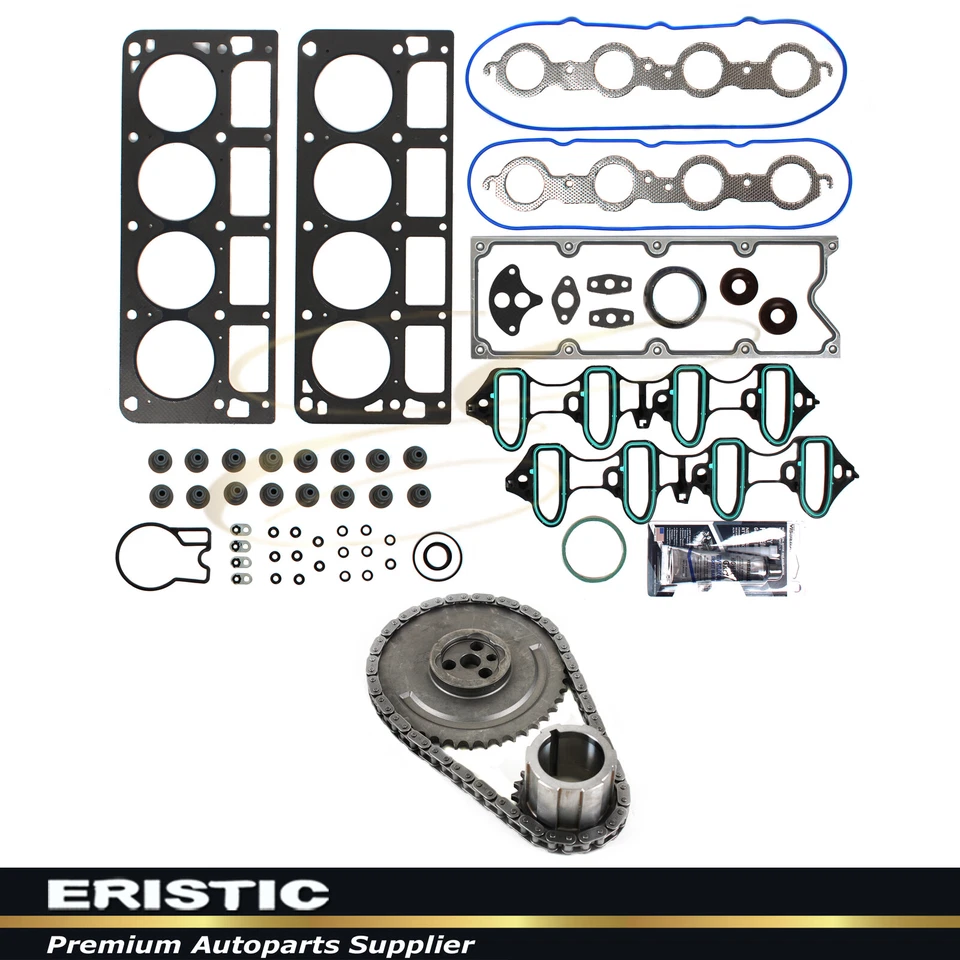 Conjunto de junta de cabeça de cilindro com corrente de distribuição para 1999-2001 GMC SIERRA 1500 4.8L 5.3L - Imagem 4 de 4