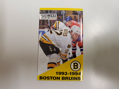 RS20 Boston Bruins 1993/94 NHL Hockey Pocket Schedule - WEEI/Budweiser | eBay