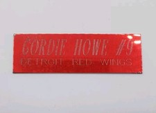 GORDIE HOWE DETROIT RED WINGS NAMEPLATE FOR AUTOGRAPHED Signed HOCKEY JERSEY