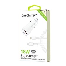 Lot/8 18W 2 in 1 Dual Port Car Charger For iPhone, iPads Wholesale
