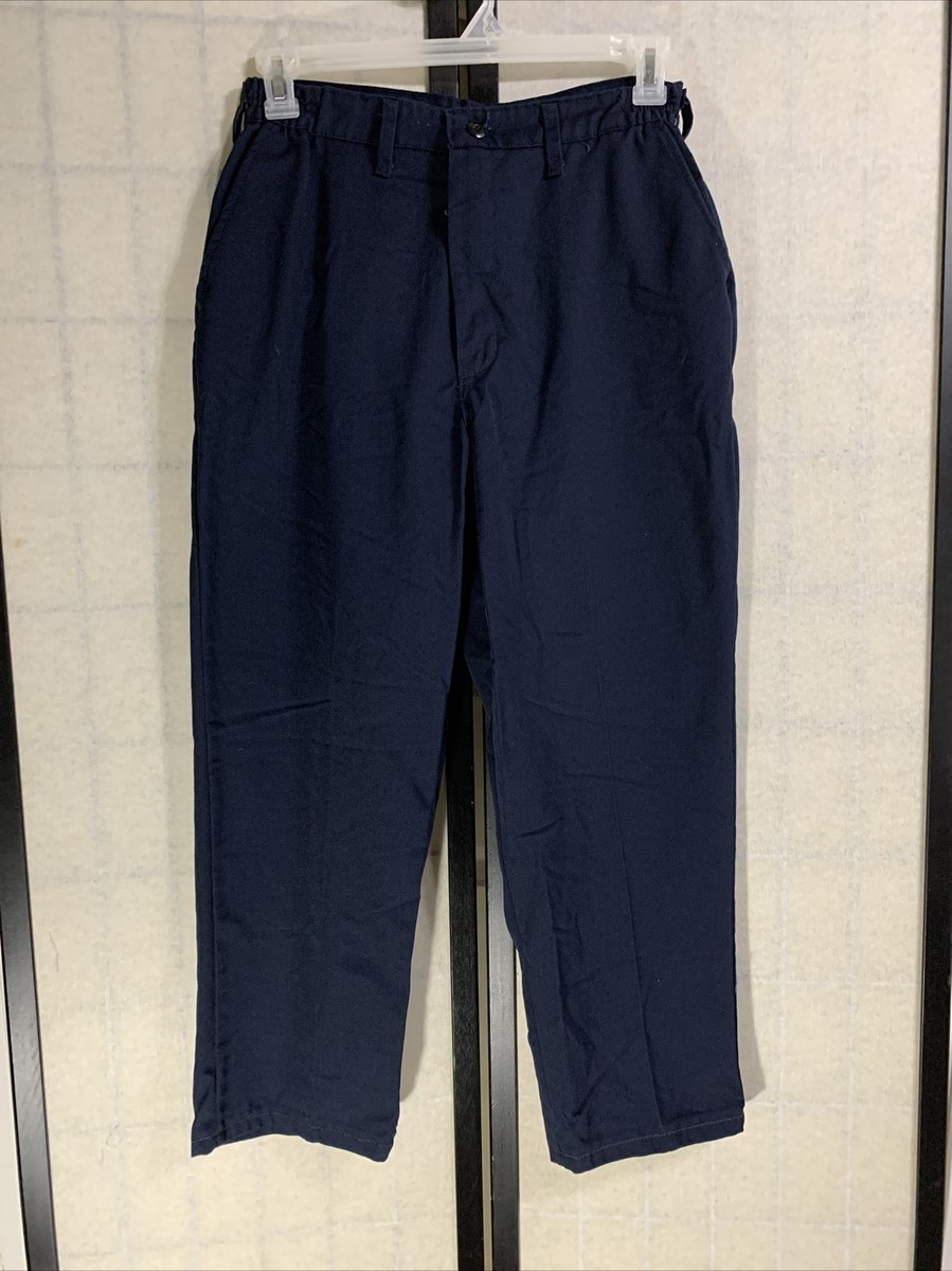 Red Kap Work Pants Women's Size 12 Blue Khaki Straight Leg Flat