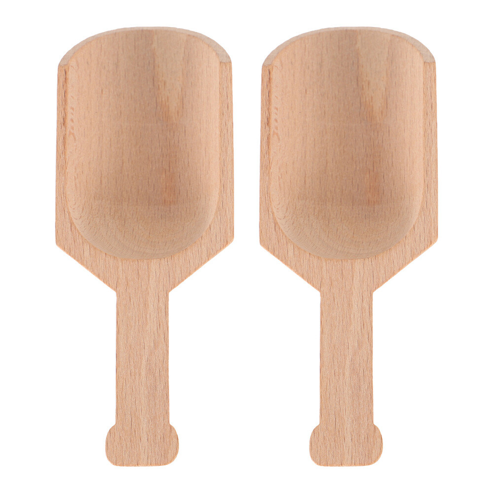 2 Pcs Wooden Scoops for Canisters Spoon Reusable