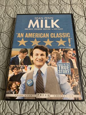 Milk Movie DVD TRUE STORY JOSH BROLIN DIEGO LUNA JAMES FRANCO SEAN