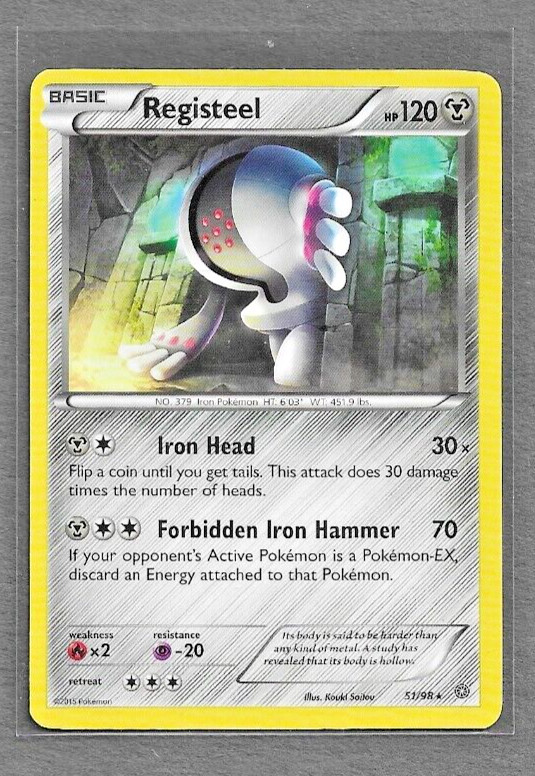 Registeel 51/98 Pokémon TCG Ancient Origins  Regular Rare Non Holo