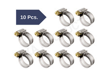 10 Pcs Adjustable Hose Clamps Range 1/4 - 5/8"   Strong  Leak-Free Hold