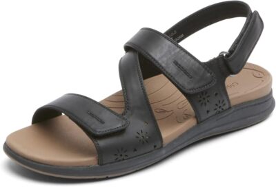 Women's Cobb Hill Tala Asym Black Sandal New In Box Save Big
