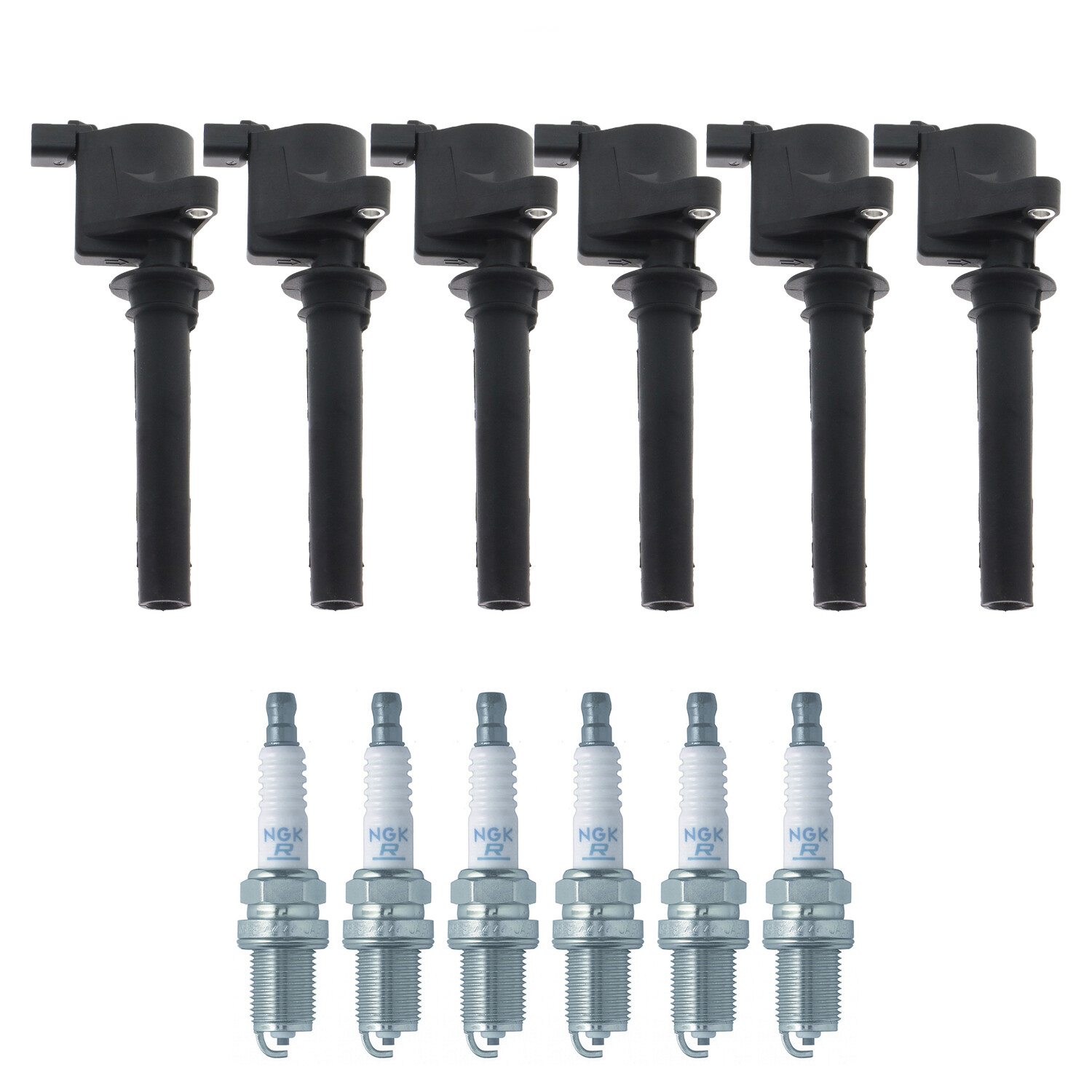 Bosch 6 Ignition Coil NGK 6 V-Power Spark Plug Kit For Mazda 6 Tribute 3.0 V6