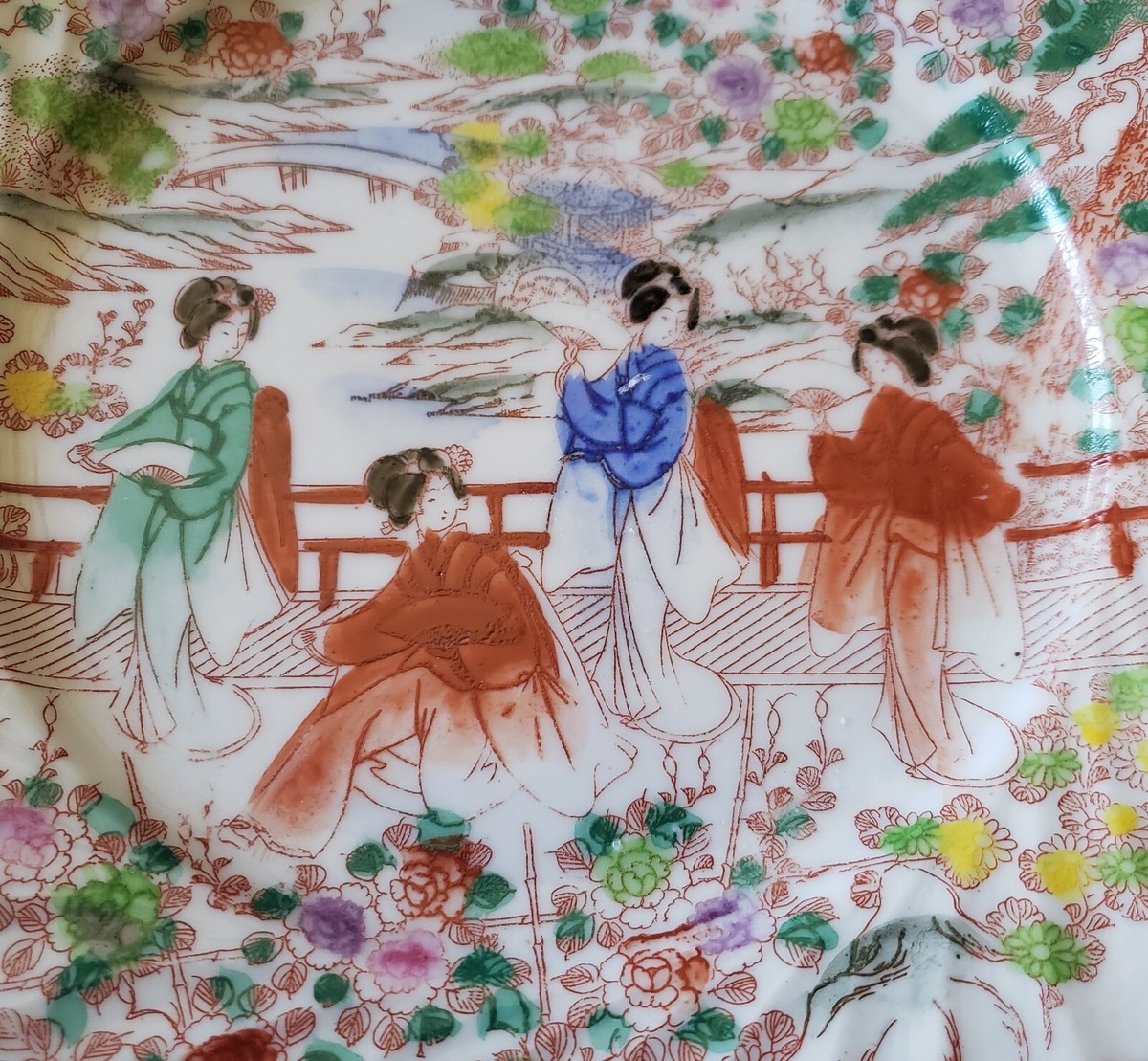 1930s Japanese GEISHA GIRL Hand Painted Porcelain 8.5
