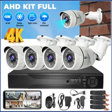 4K Home Security Camera System Wireless Wifi Audio CCTV 4CH DVR Kit Outdoor 5MP
