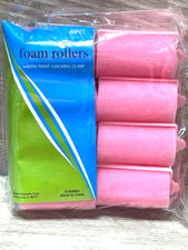 Curlers Pink Soft Foam Cushion Hair Rollers With Tight Locking Clasp  1 Case