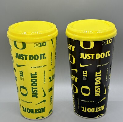 #ad LOT OF 2 RARE SOUVENIR CUPS 2024 Oregon Ducks Football NIKE JUST DO IT CUP amp; LID $7.85