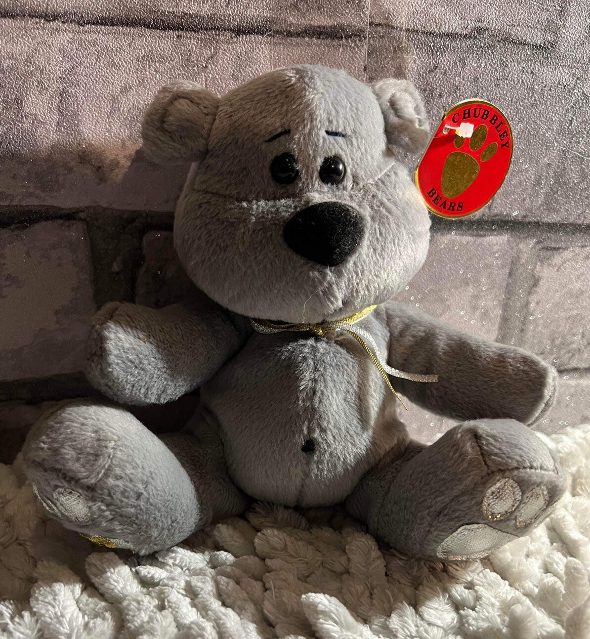 CHUBBLEY BEARS - STERLING - GREY BEAR - RETIRED WITH  TAGS - MINT CONDITION
