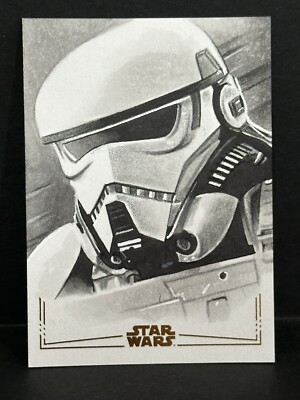 2024 Topps Chrome Star Wars Patrol Trooper Gold Foil Sketch 2024 Topps Chrome Star Wars Patrol Trooper Gold Foil Sketch