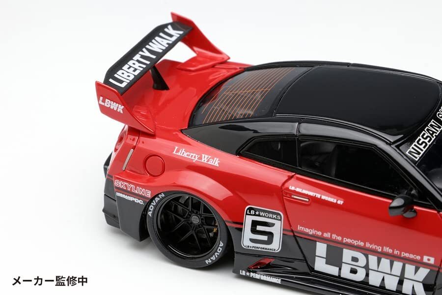 ミニカー EIDOLON LB-Silhouette WORKS GT 35GT-RR EIDOLON 1/43 LB-Silhouette WORKS NISSAN GT 35GT-RR Red / Black